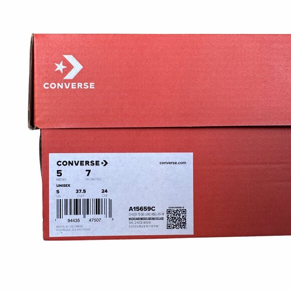 ⭐Chuck 70 De Luxe Heel XXHi Platform Buckles Heels 7 Women's Boots Brown A15659C - Picture 7 of 7